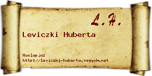 Leviczki Huberta névjegykártya